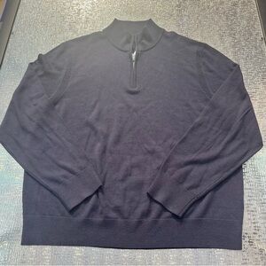 Banana Republic Men’s 100% Merino Extra Fine Wool 1/4 Zip Sweater Size XL NEW